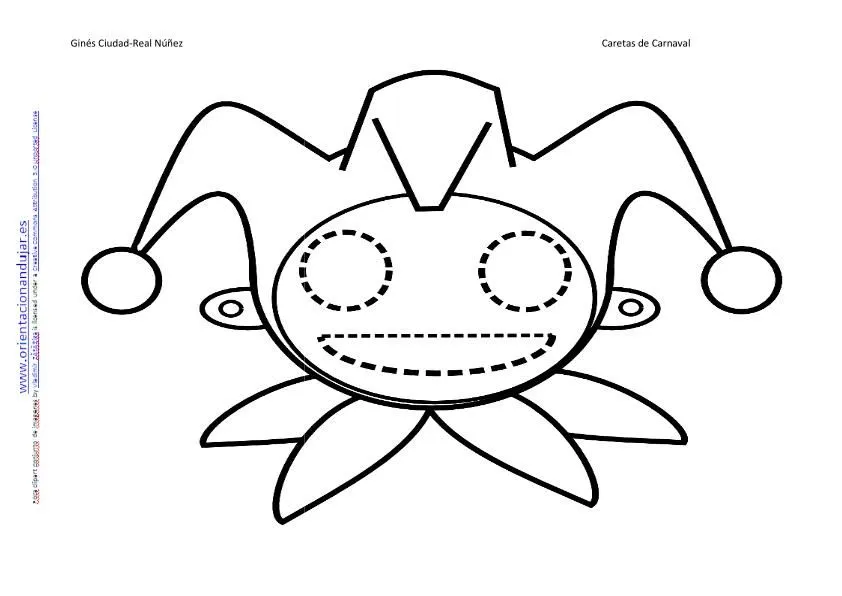 antifaz de arlequin Colouring Pages