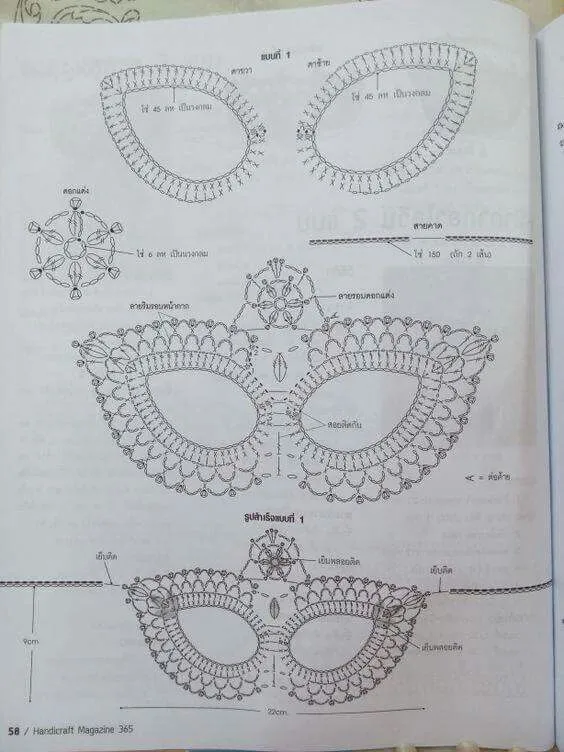 Antifaz de carnaval: ideas originales en crochet - Lalio Post