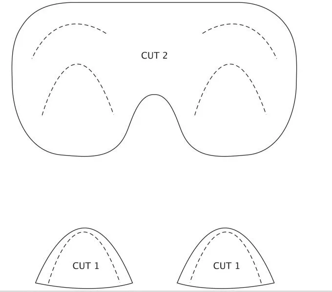 Como hacer un antifaz para dormir molde - Imagui