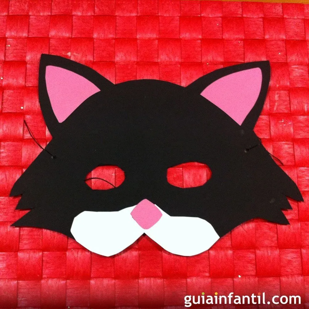 Antifaz de gato. Manualidades de Carnaval