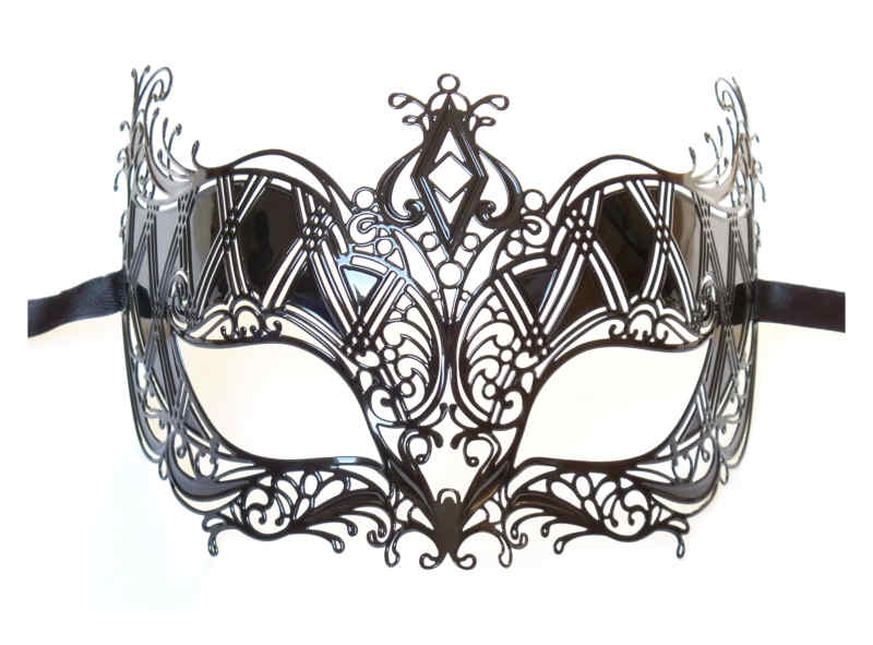 Antifaz veneciano adornado con cristales 'La Reina' : Mask-Shop.com