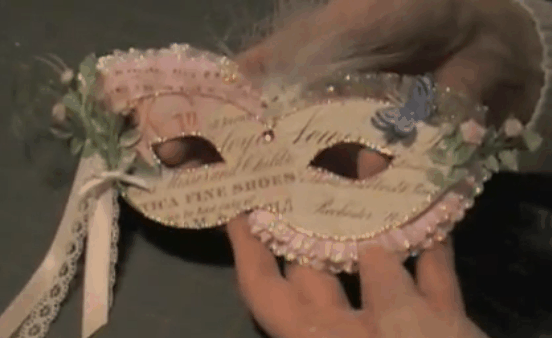 Tarjetas con forma de antifaz - Imagui