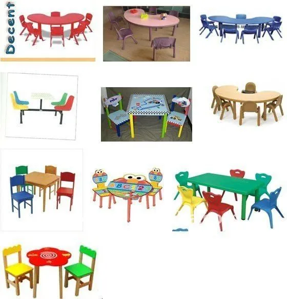 Antiguos muebles de los niños/kid's mesa de comedor y silla/para ...