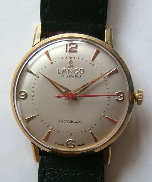 Antiques Atlas - Vintage 9CT Gold LANCO Swiss Wristwatch