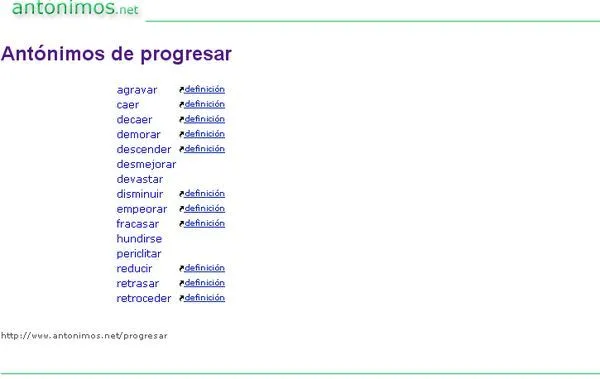 Antonimos.net, diccionario de antónimos