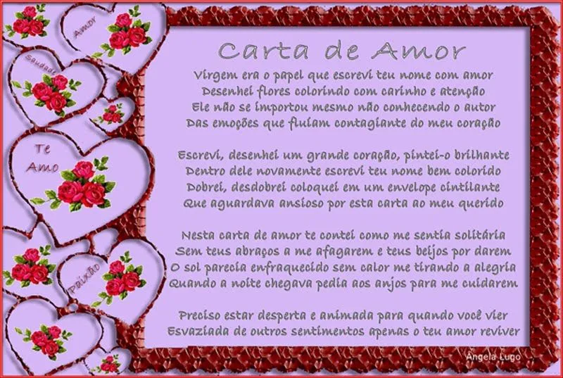 CARTA DE AMOR - Poemas de amor | Luso-