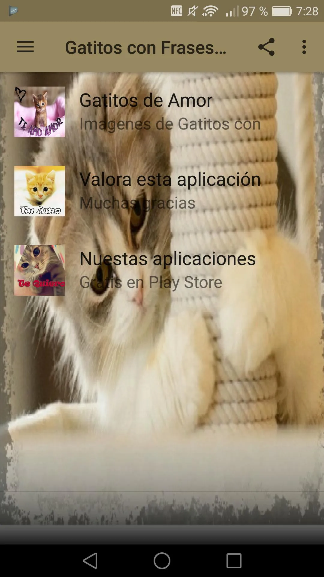 APK Gatitos con Frases de Amor untuk Muat Turun Android