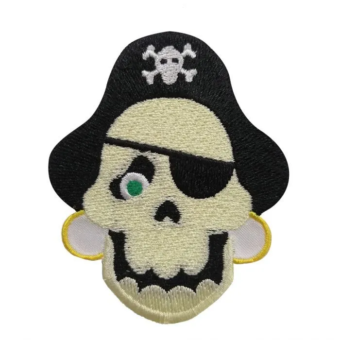 Aplicación Bordada Calavera Pirata | ✓ Mercería Parisina