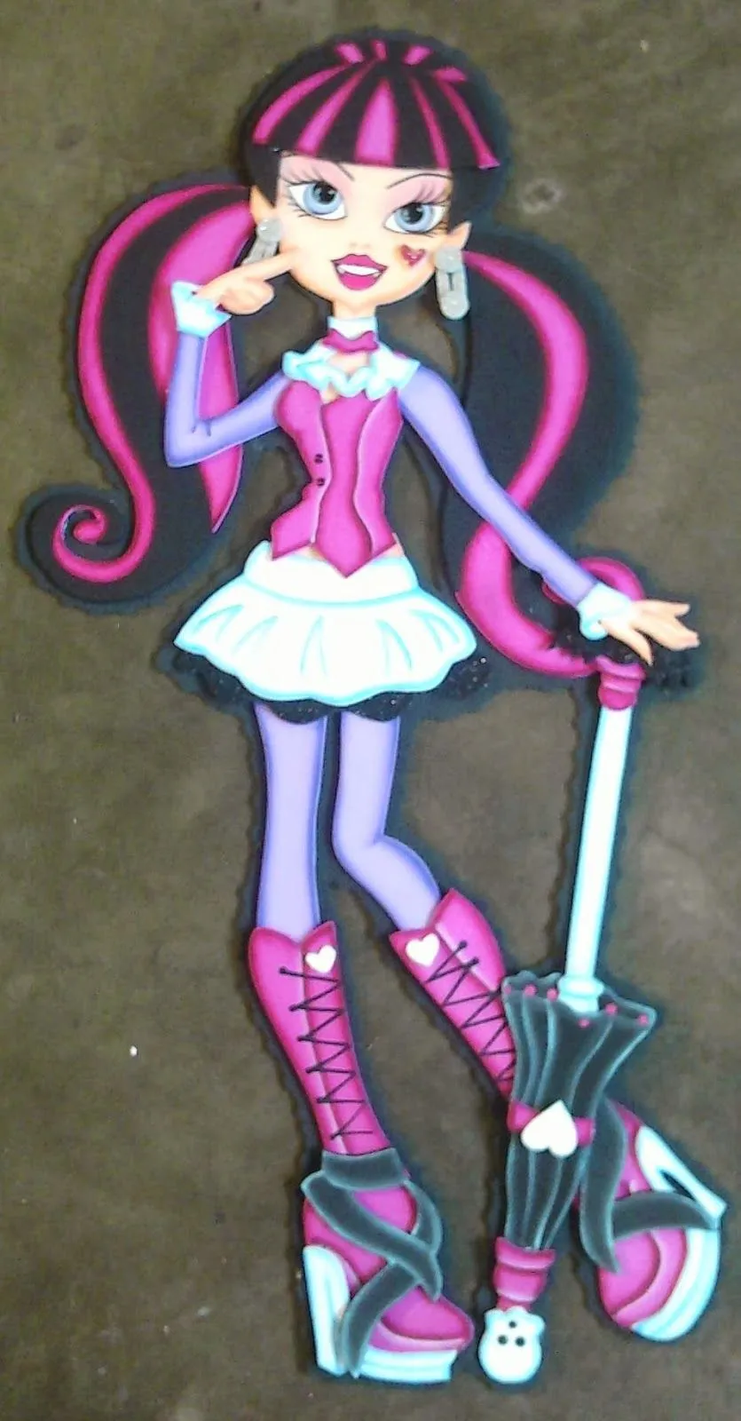 APLIQUE PARA FIESTA INFANTIL DE MONSTER HIGH EN FOAMY | MIS TABLAS