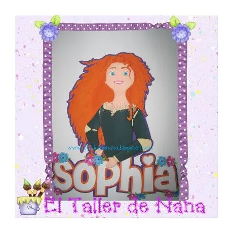 Aplique Princesa Mérida de la película Valiente de Disney ...