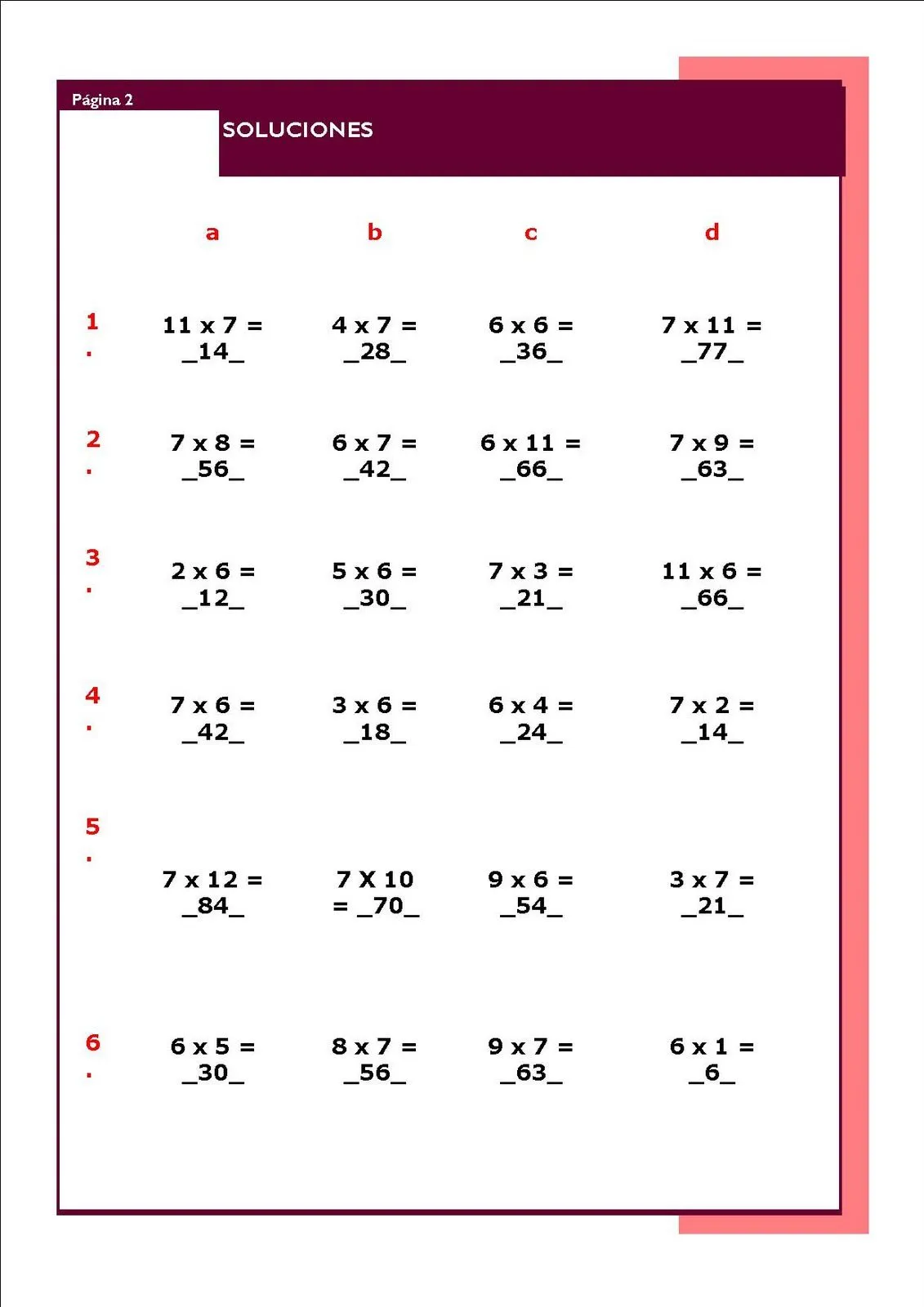 APOYO AL ESTUDIO: EJERCICIOS DE MULTIPLICACIÓN