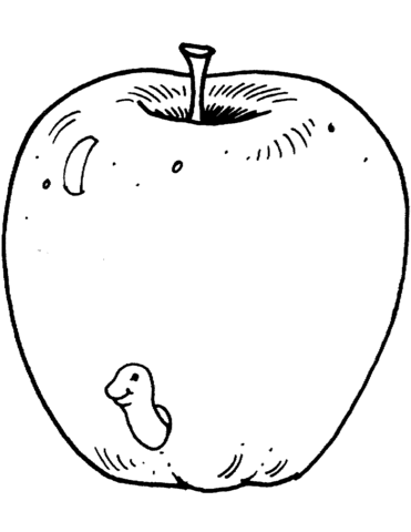 Apple 14 coloring page | Super Coloring