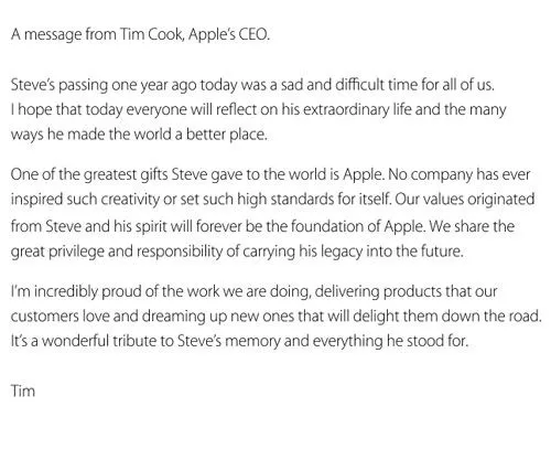 Apple publica un vídeo y una carta homenaje a Steve Jobs en el ...