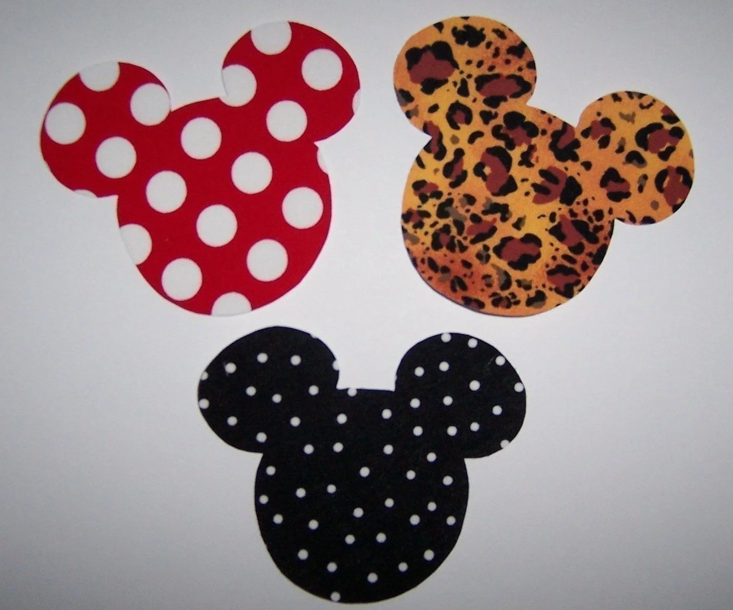 Applique TEMPLATE ONLY Mickey Minnie Mouse Heads by etsykim