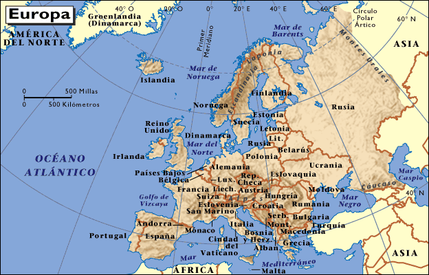 Mapa de Europa - ThingLink