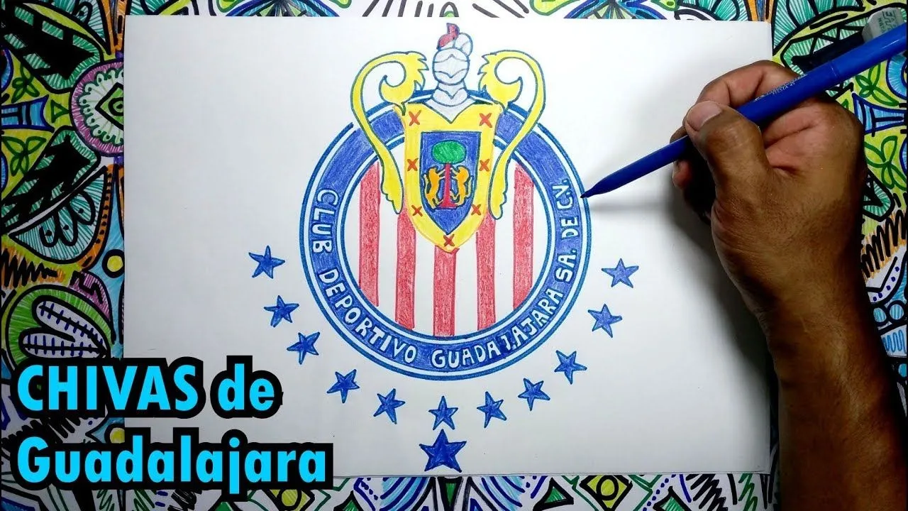 Aprende a dibujar el escudo de Chivas de Guadalajara de Mexico - YouTube