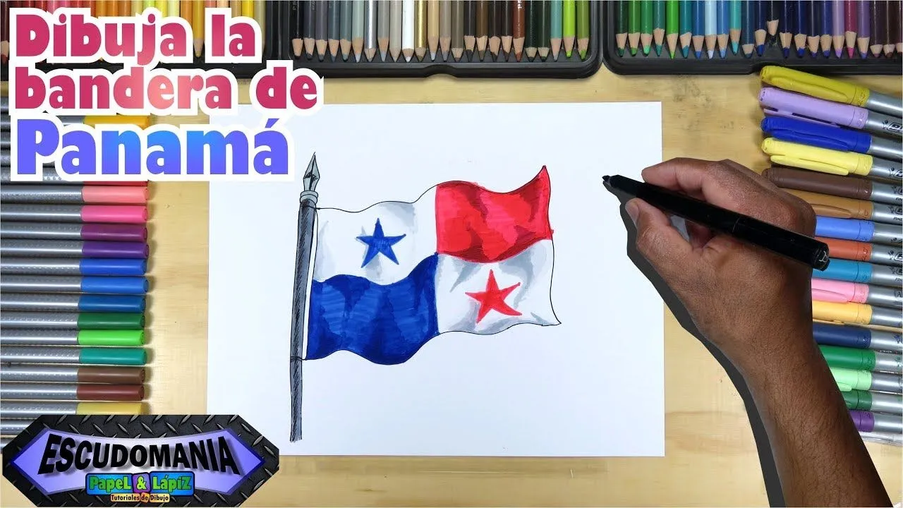 Aprende a dibujar fácil la bandera de Panamá - YouTube