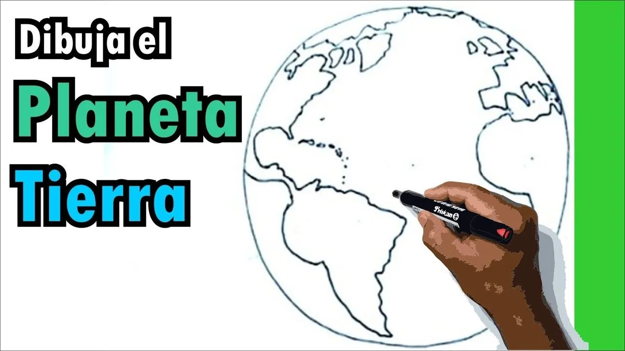 Aprende a dibujar facil - dibujo del planeta tierra - globo terraqueo -  earth - YouTube