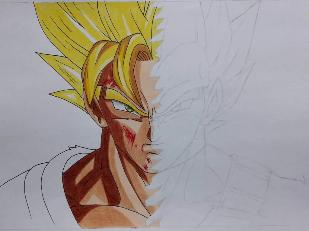 Aprende a dibujar a y pintar a goku y vegeta | ⚡ Dragon Ball Super Oficial⚡  Amino