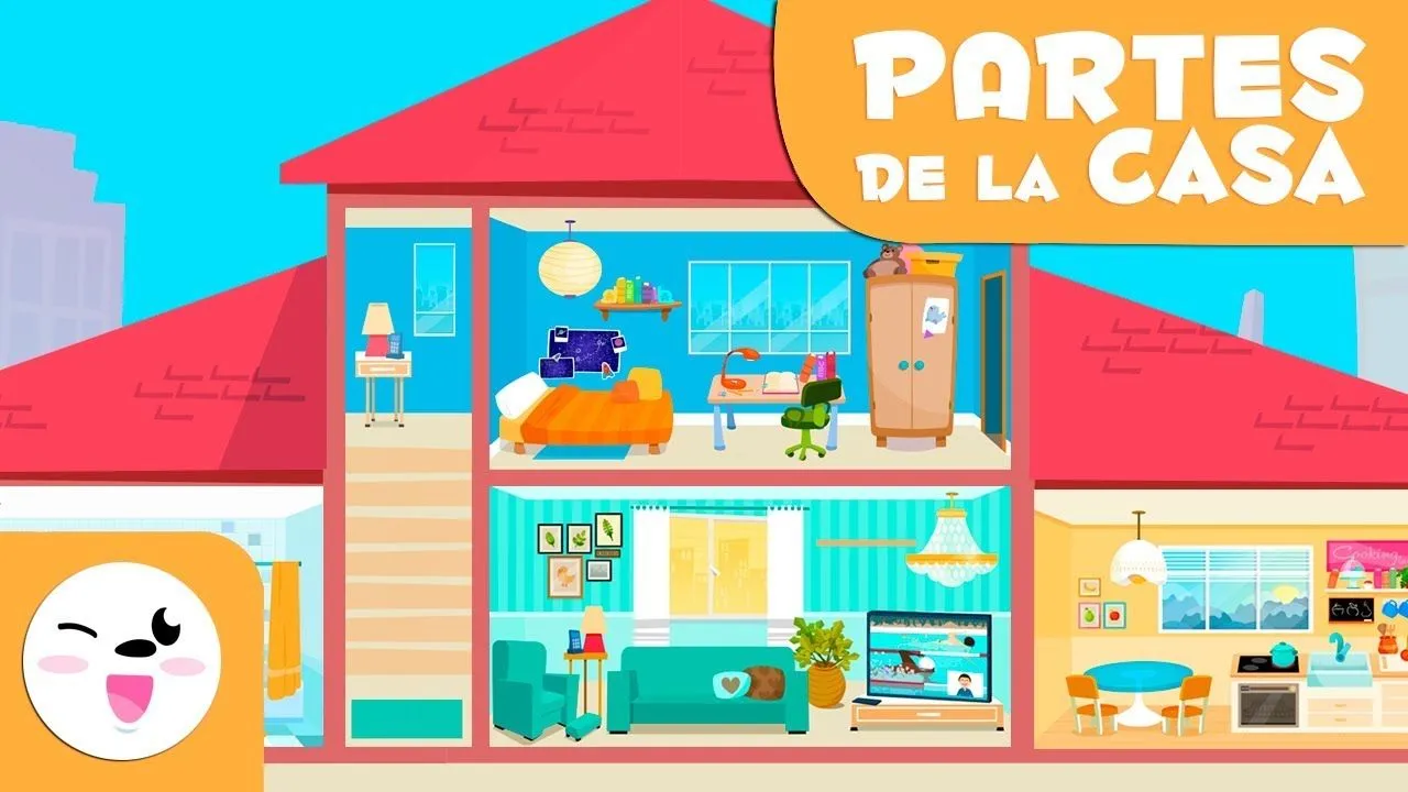 Aprende las habitaciones de la casa | Vocabulario para niños - YouTube