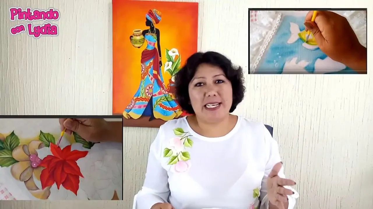 Aprende a Pintar en Tela con las CLASES de PINTANDO CON LYDIA - YouTube