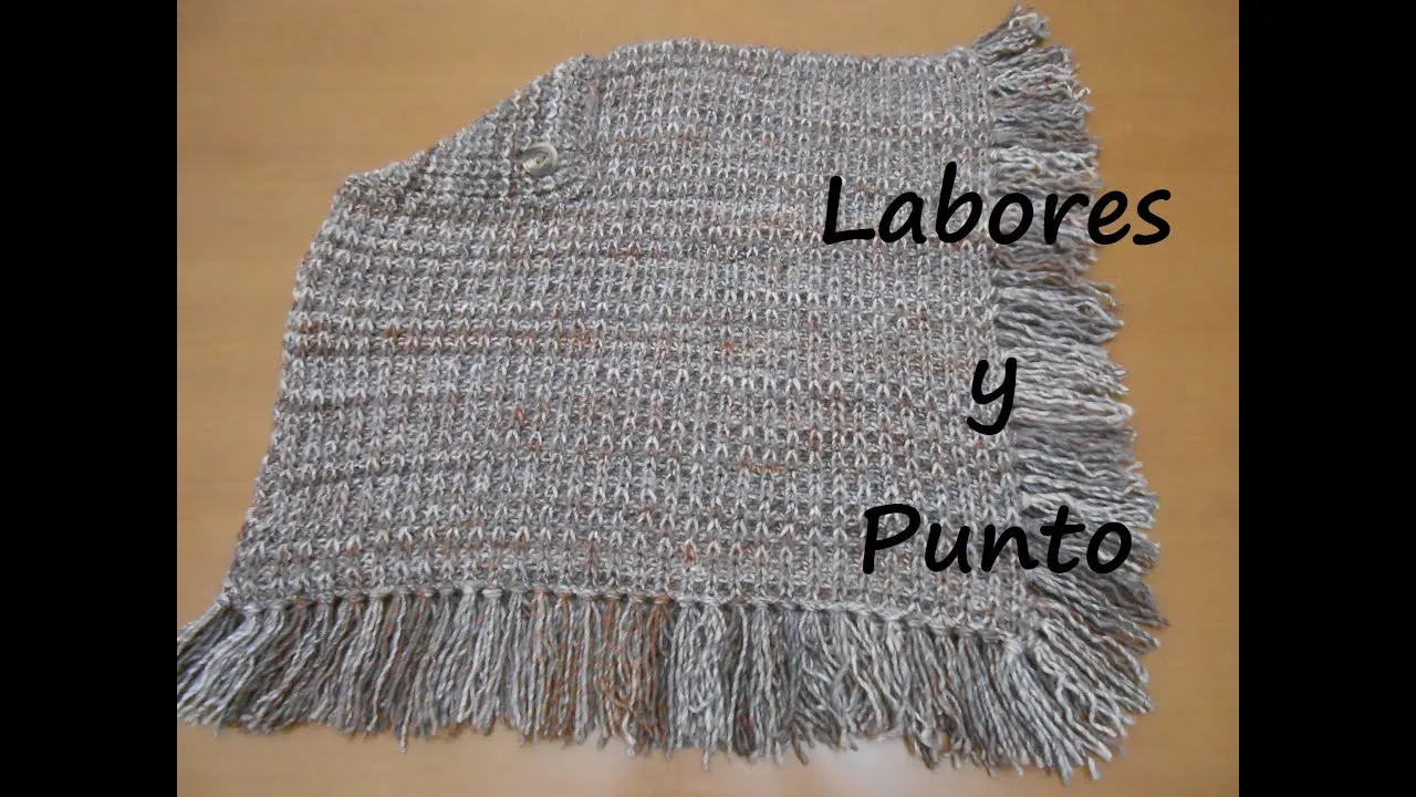 Aprende a tejer un poncho en dos agujas - YouTube