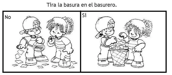 APRENDEMOS A COMPORTARNOS: Colorea la acción correcta