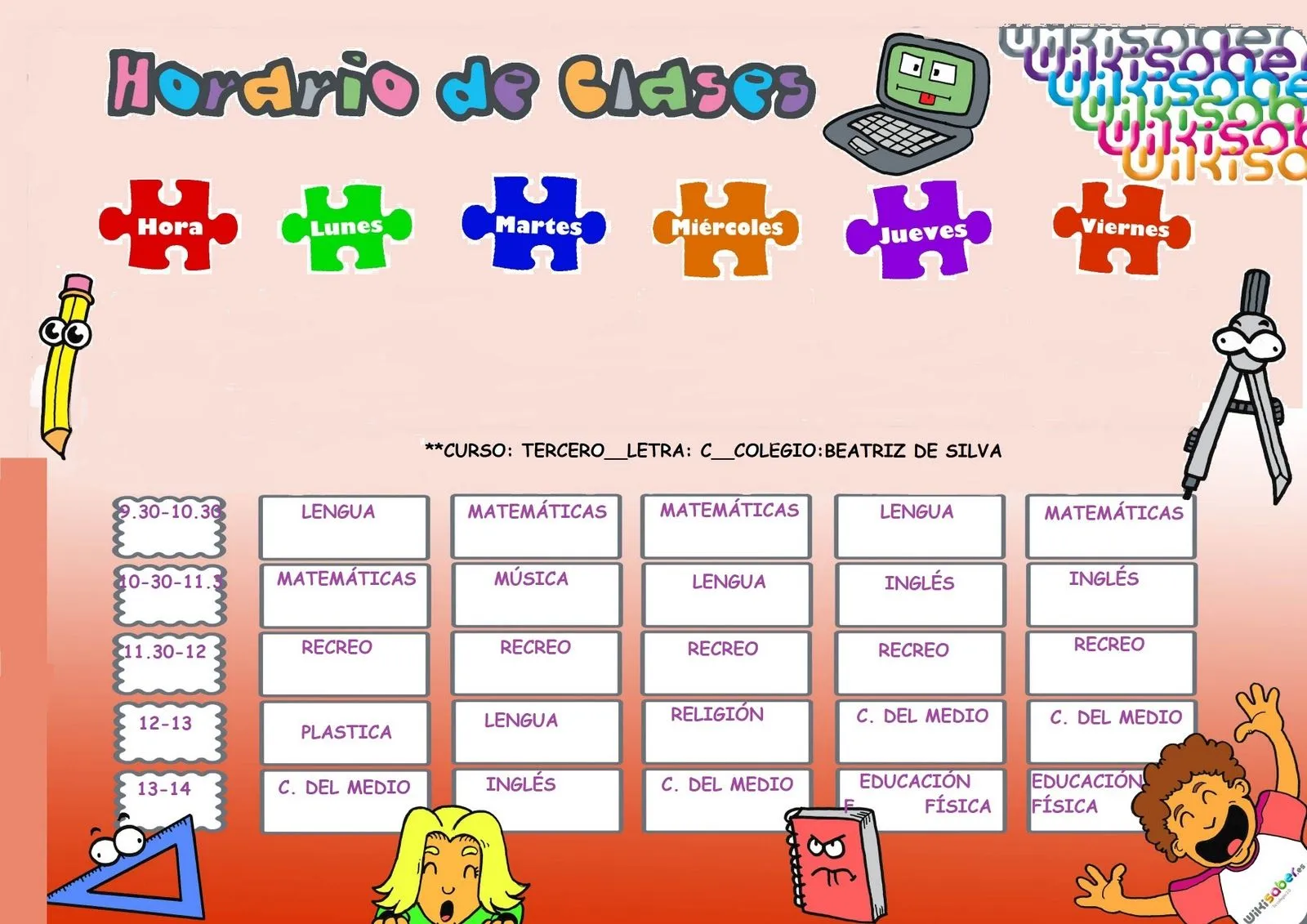 Aprendemos Juntos: Horario de una de las clases a las que nos ...