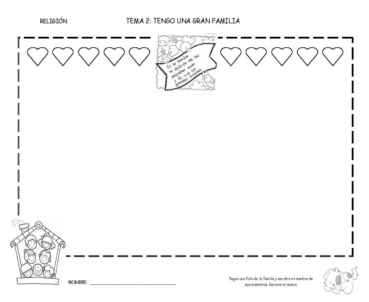 Aprendemos en reli: TENGO UNA GRAN FAMILIA - INFANTIL - 3 AÑOS