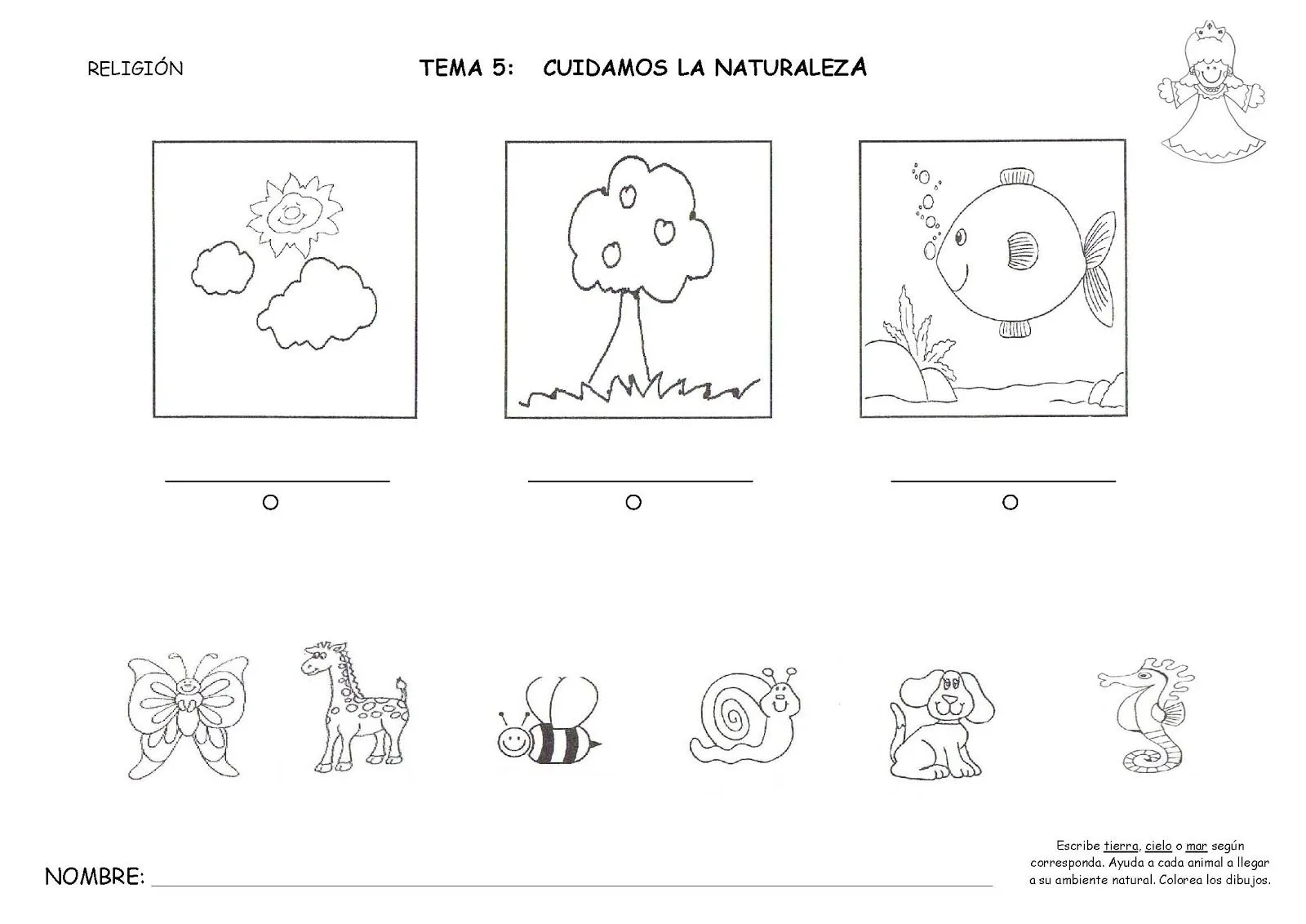 Aprendemos en reli: FICHAS DE LA CREACIÓN