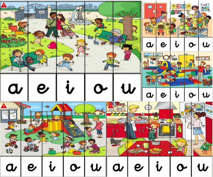 Aprendemos las vocales y trabajamos la motricidad con estos puzzles  divertidos