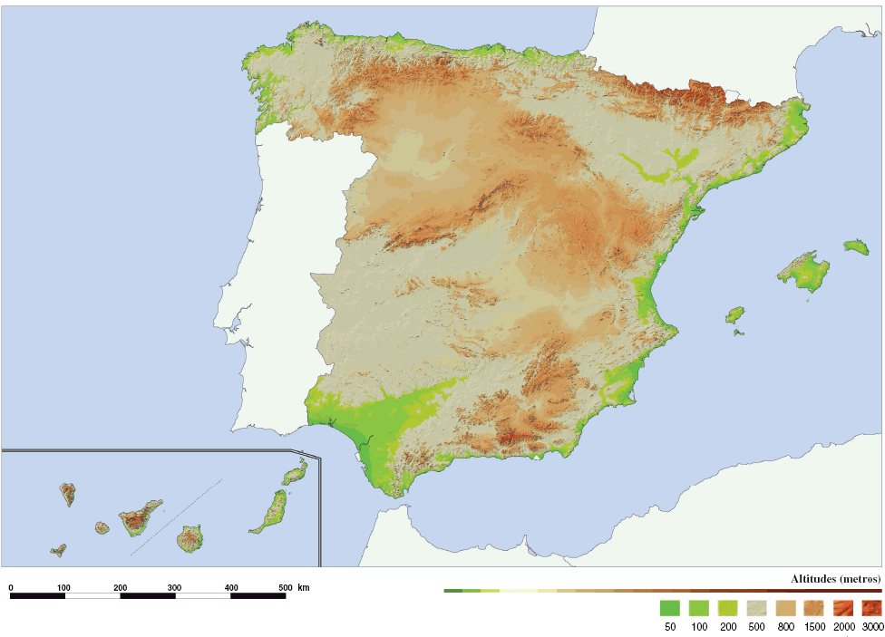 APRENDER COMPARTIENDO: EL RELIEVE DE ESPAÑA