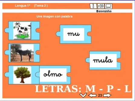 APRENDER ES DIVERTIDO 1º Y 2º: Las letras p, m, l.