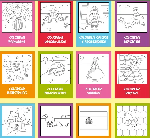 FIGURAS DE SINONOMOS para colorear - Imagui