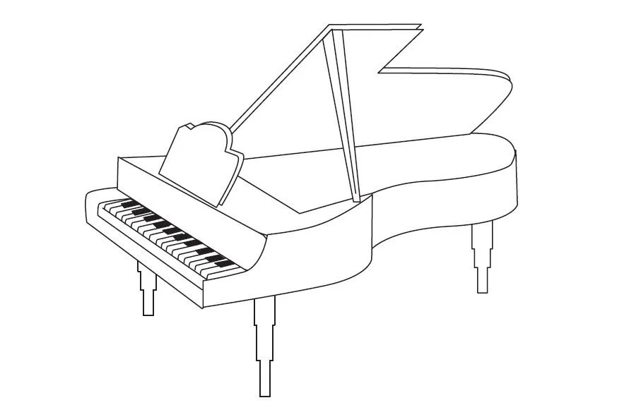 APRENDER LOS INSTRUMENTOS MUSICALES: VAMOS A COLOREAR UN PIANO ...