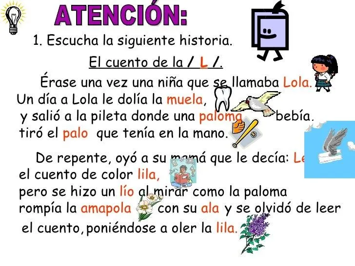 Aprender a leer 1 letra l