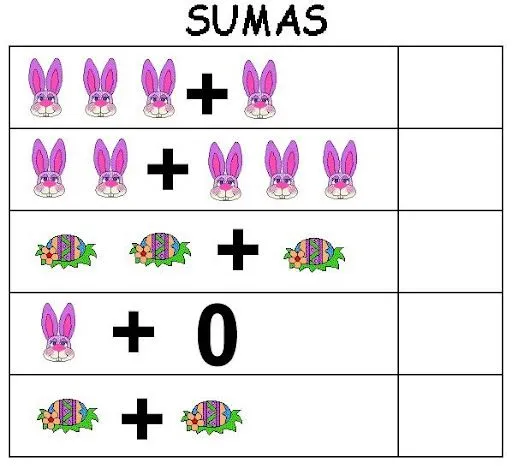 APRENDER A SUMAR. TARJETAS DE SUMAS PARA NIÑOS.