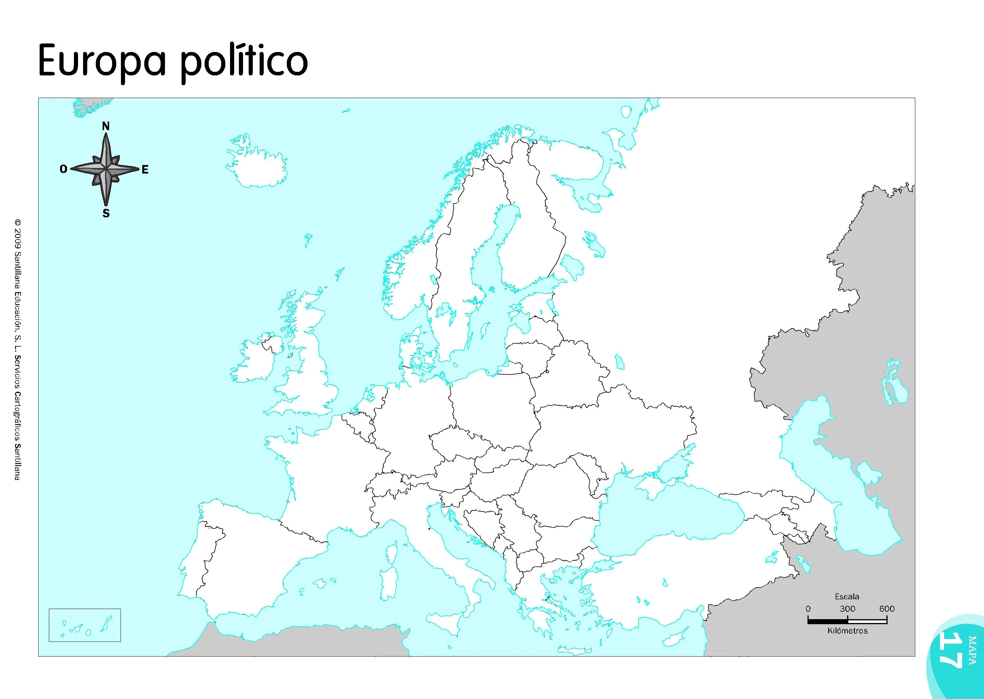 APRENDIENDO EN LA ESCUELA PÚBLICA: Mapas mudos de Europa.