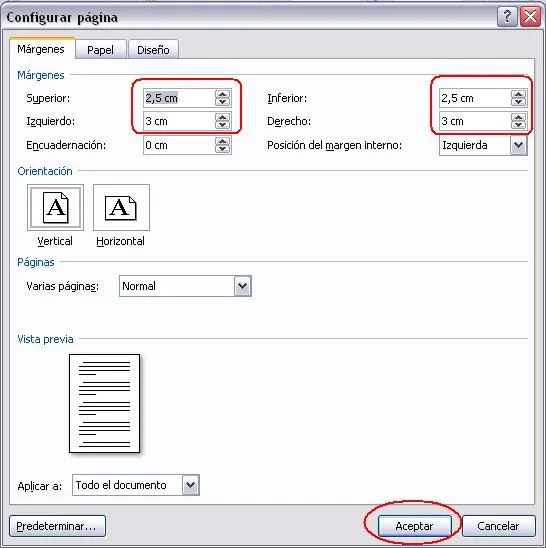 Aprendiendo Word: Preparar la página