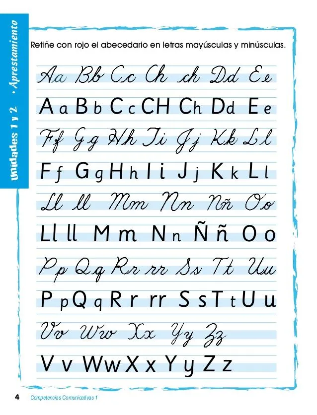 Aprestamiento Retiñe con rojo el abecedario en letras mayúsculas y ...