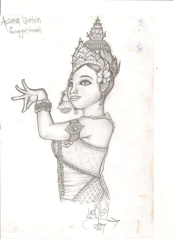 Apsara - Dancing Khmer Girl by Laziiboi on deviantART