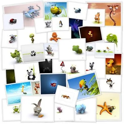 Aquiles Subo: Wallpapers Caricaturas de Animales 3D