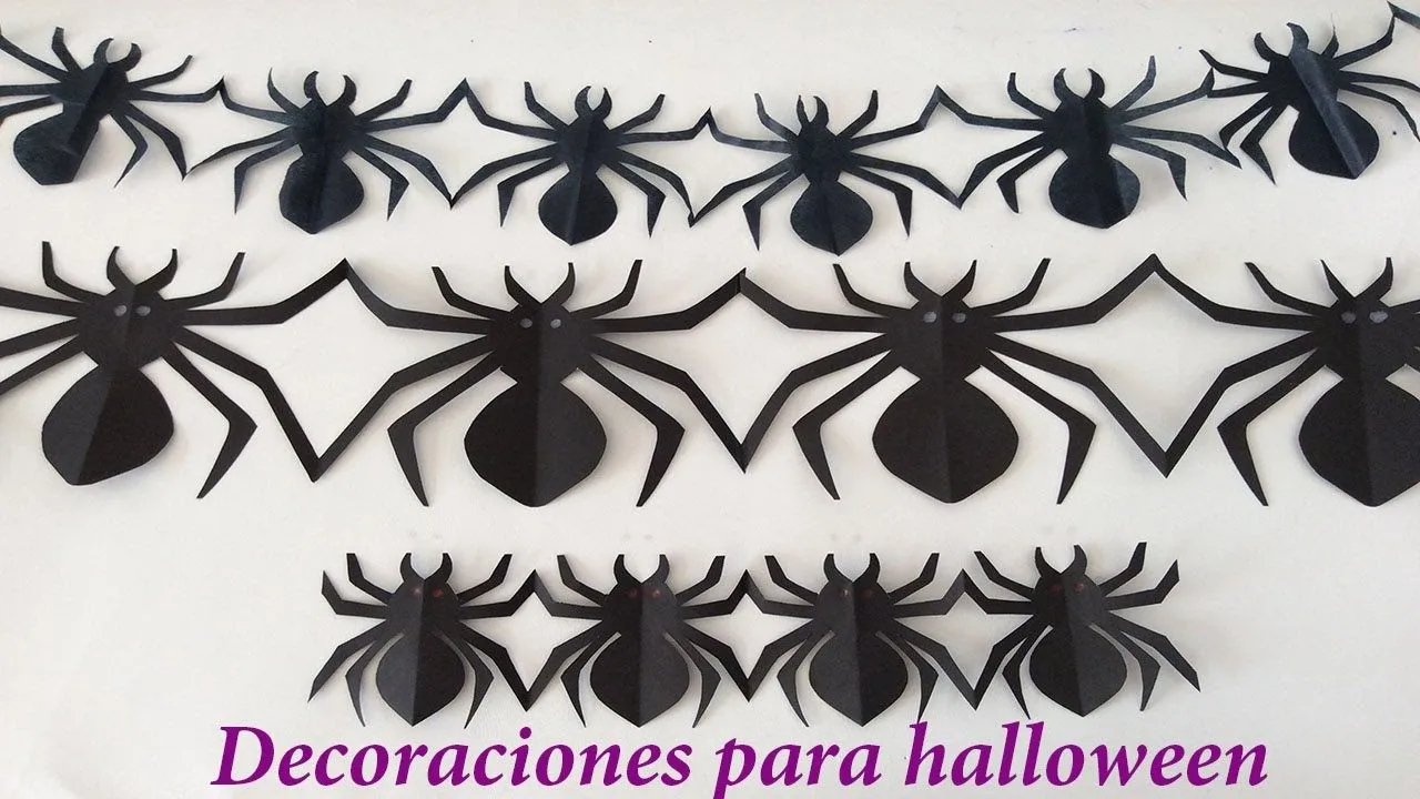 Como hacer arañas de papel, Como hacer arañas para Halloween, arañas -  YouTube