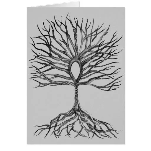 Árbol de Ankh del diseño de la vida Felicitación de Zazzle.