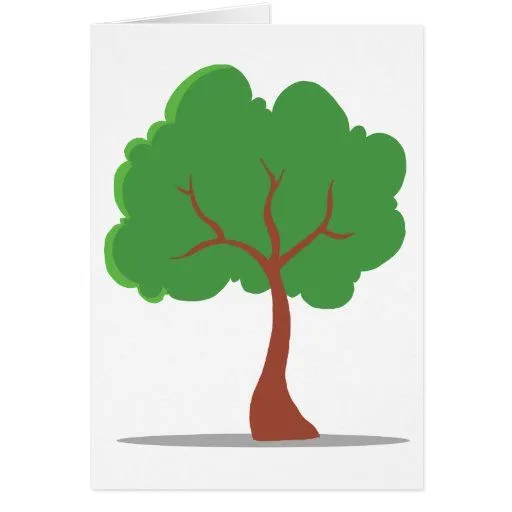 Árbol del dibujo animado tarjetas | Zazzle