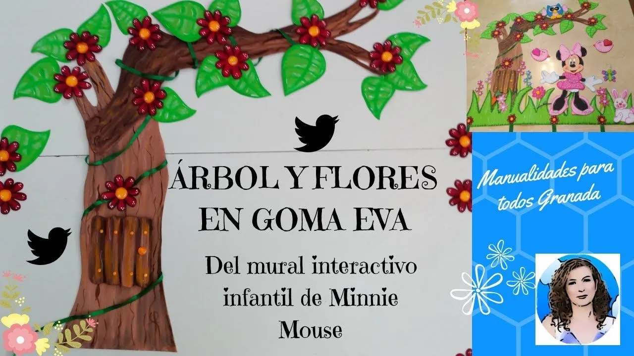 ÁRBOL Y FLORES EN GOMA EVA,FÁCIL, MURAL INTERACTIVO INFANTIL - YouTube