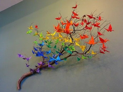 Arbol de grulla, este adorno para una pared esta espectacular, con ...