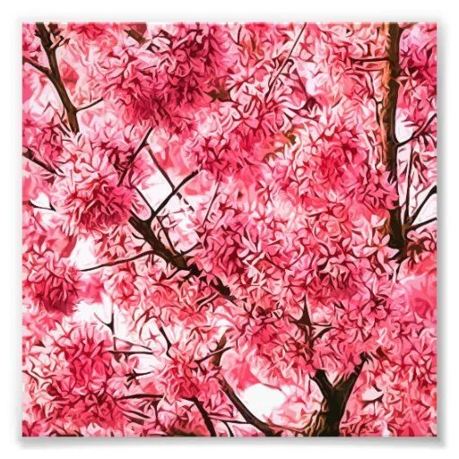 Árbol japonés de la flor de cerezo (2013) arte con fotos de Zazzle.