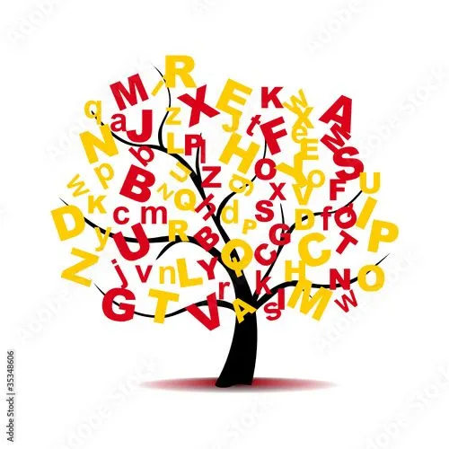 ARBOL DE LETRAS ABECEDARIO de bröc, vector libre de derechos ...