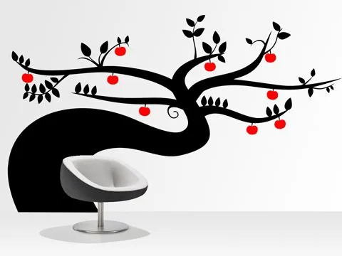 árbol con manzanas - vinilo decorativo de la colección Raíces ...